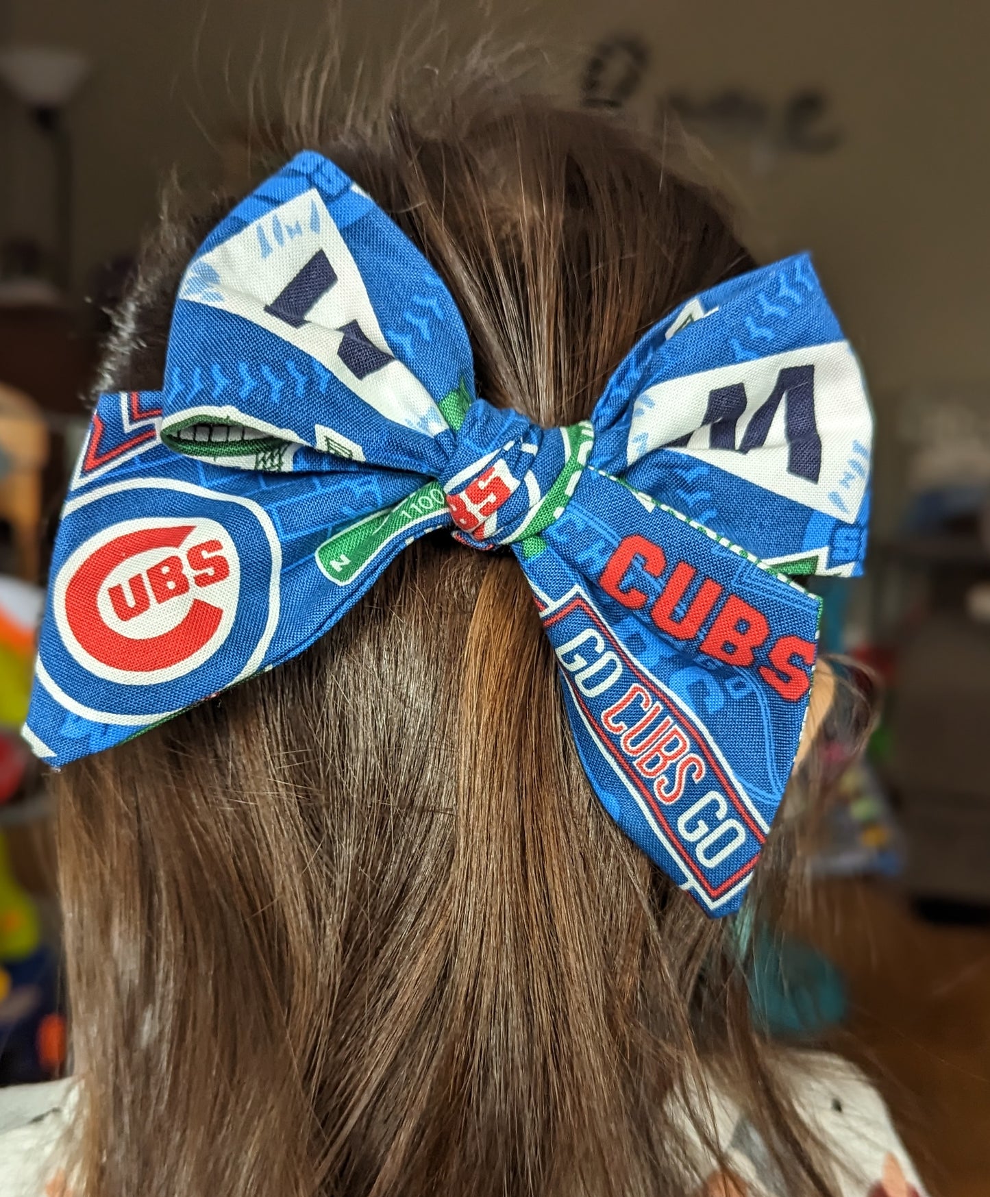 Baseball Cubs Bow